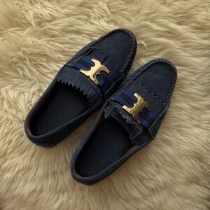 Tory burch navy driver loafer sz 6.5